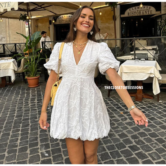 RARE!!! ZARA Blogger Fave Balloon Hem Mini Dress NWT ๐ค - Picture 6 of 16